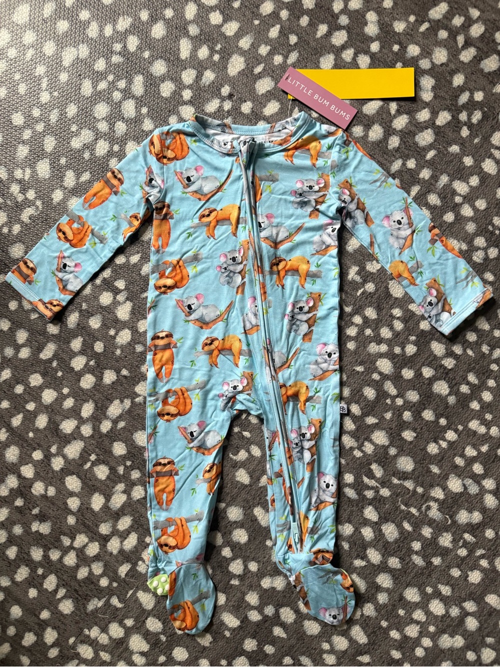 Little Bum Bums Animal Print Footed One-Piece  - Size 18-24 Months - NWT